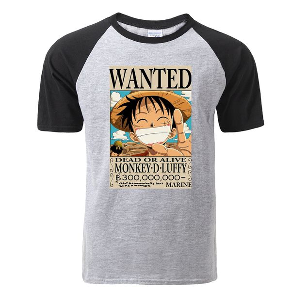 

new summer one piece raglan monkey d luffy dead or alive fashion short sleeve anime sport hooded sweatshirt hoodie men t shirt