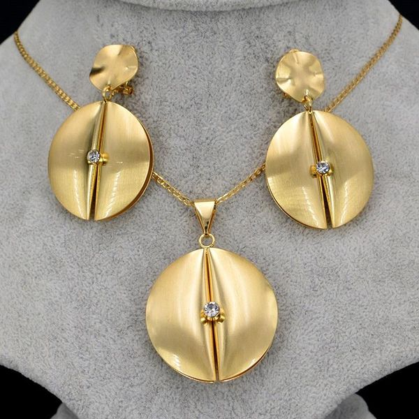 

sunny jewelry fashion jewelry 2021 necklace earrings pendant sets for women cubic zirconia round for party wedding daily, Silver