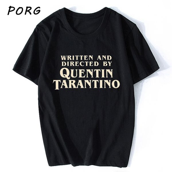 

written and directed by quentin tarantino harajuku aesthetic gothic tshirt homme summer short sleeve hooded sweatshirt hoodie men t shirt
