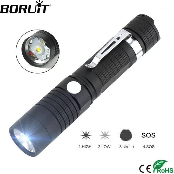 

boruit 2000lumens xm-l2 led 4-mode portable mini torch rechargeable power bank lantern by 18650 battery1