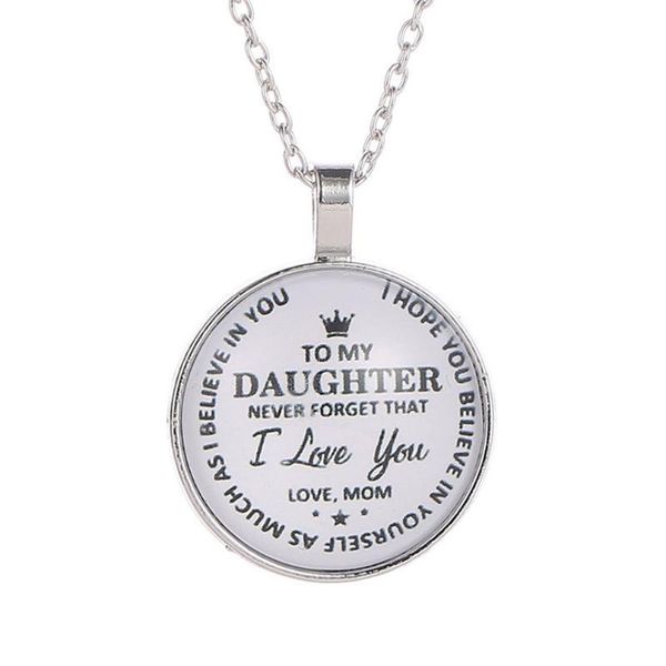 

link, chain mother daughter affection necklace personality letter warning jewelry beauty accessories, Black