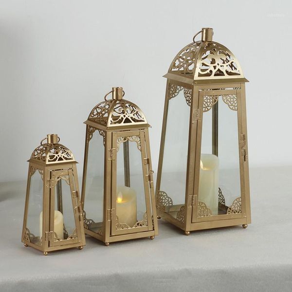 

windproof luxury outdoor candle holders glass minimalist nordic gold candle holder modern kaarsenhouder home decor kk60zt1