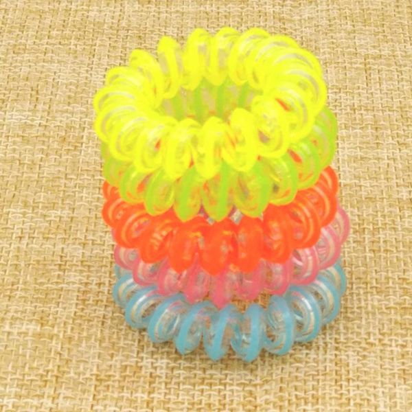 

size 3.5cm fluorescence scruchies hair band telephone line wire elastic rope hairband q bbynmd