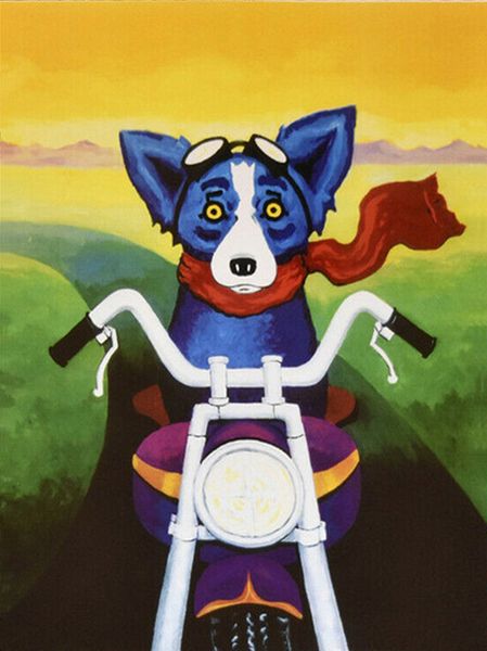 

george rodrigue blue dog home decor handpainted &hd print oil painting on canvas wall art canvas pictures 7774