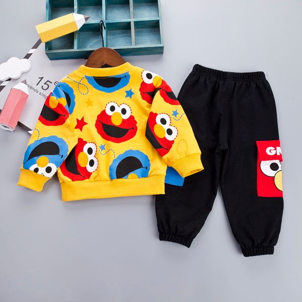 Jungen Kleidung Mode Cartoon Jungen Anzug Set Casual Heißer Verkauf Kinder Kostüm Junge Kleidung Set T-scheiße + Schwarze Hosen Kinder LJ200916