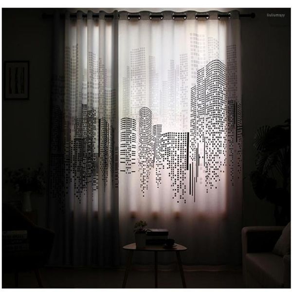 

customized curtains simple modern high-rise buildings curtains meeting room blackout 3d1