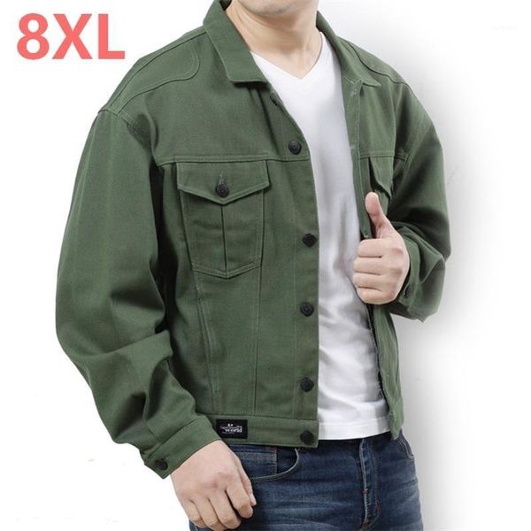 

plus size 10xl 9xl 8xl 7xl 6xl 5xl 4xl 3xl spring new classic denim brand clothing casual men jean jacket coat male student1, Black;brown