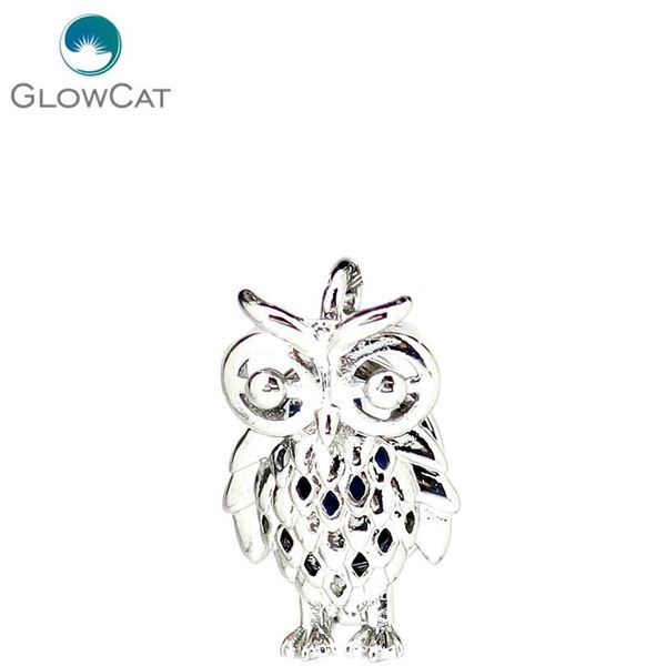 

k1172 5шт / серия silver cute copper сова бусины камень клетка подвеска медальон fairytale партия эфирное масло диффузор sqcrby dh_seller201, Gray