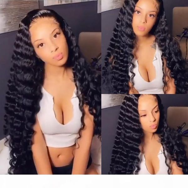 

spark 28 30 inch 13x4 lace frontal wig human hair deep wave lace front wigs for black women brazilian natural hdlaces wig remy, Black;brown