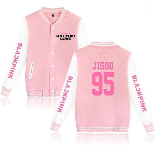 

blackpink kill this love autumn korean style baseball jacket 2019 women/men harajuku matching baseball sweatshirt for couples1, Black;brown