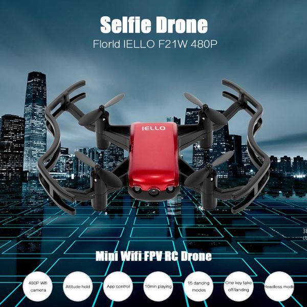 

drone with camera f21w 480p 720p mini wifi fpv altitude hold selfie dron with app control rc quadcopters