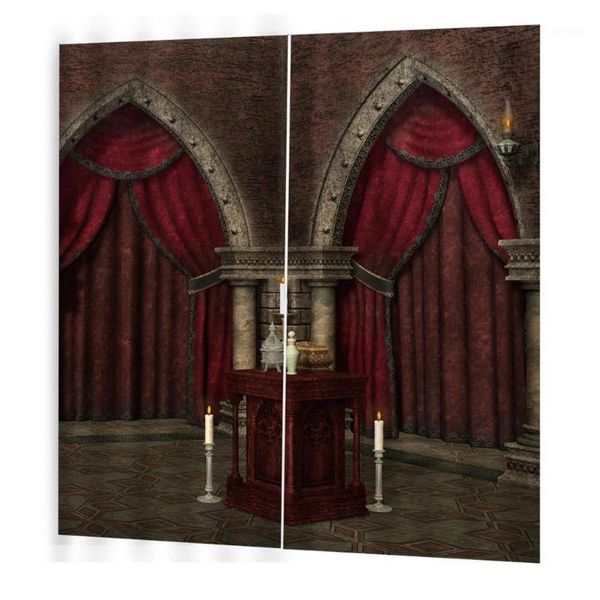 

21-7 european arch curtain 140*100 creative home interior bedroom living room curtain l decorative1