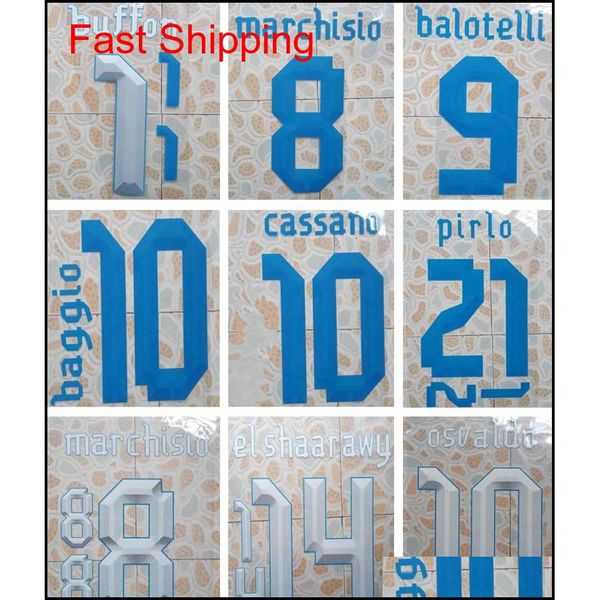 

retro italy printing soccer nameset buffon balotelli baggio italia player's stamping football stickers impressed vintage lettering mxtw