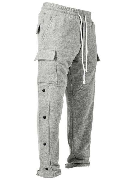 

2020 multi pocket wear men's loose leisure overalls sports pants fashion, Blue