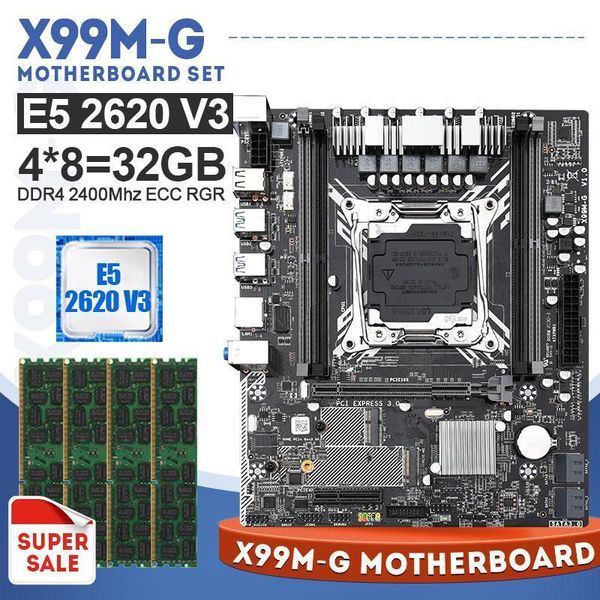 

motherboards lga2011-3 x99 motherboard with xeon e5 2620 v3 processor and 4*8gb ecc reg 2400mhz memory usb 3.0 sata m.2 nvme1