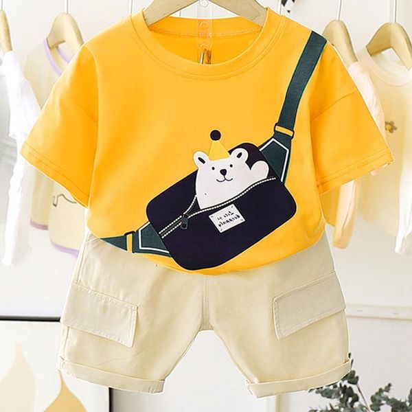 

clothing sets infant suits baby set for boys girls cute summer clothes panda shorts kids clothes1, White