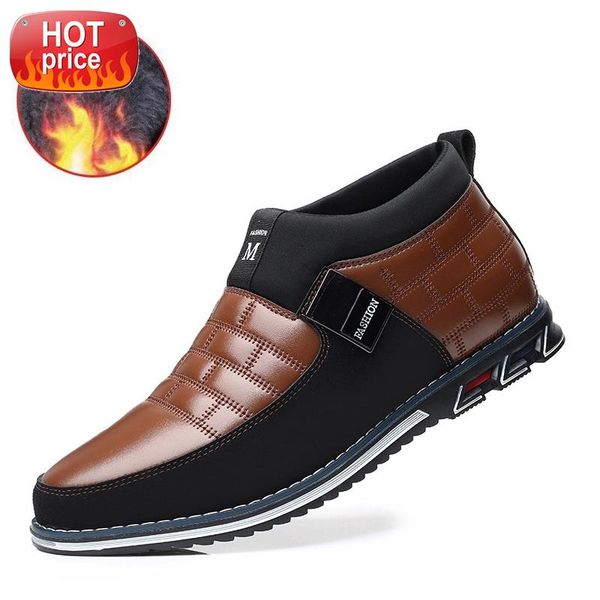 

men's leather ankle boots men autumn winter shoes fashion large size casual boots trend men's casual accept dropship #s508