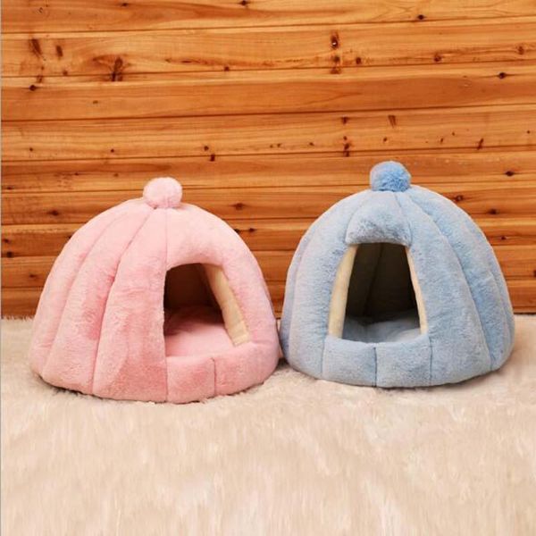 

cat beds & furniture soft warm pet cave house foldable tent dog bed mongolian yurts cute kennel nest small animals puppy with mat