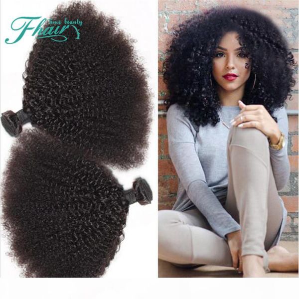 

selling 9a brazilian kinky curly hair weave 3bundles afro kinky curly hair double wefted human hair extensions for woman, Black