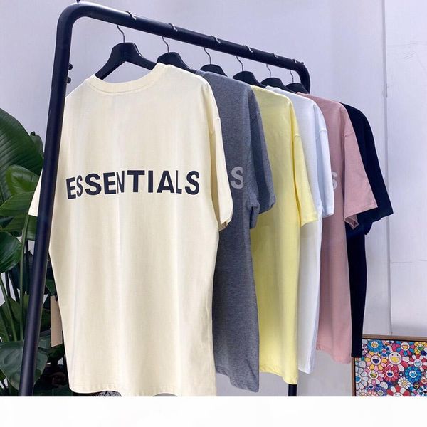 

new fear of god t-shirts & shorts set fog essentials 3m reflective oversize & bottom set for men women justin bieber casual streetwear, White;black