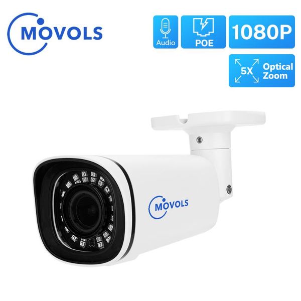 

movols 1080p poe ip camera 2mp 5x optical zoom waterproof p2p onvif autio metal case security outdoor surveillance cctv camera