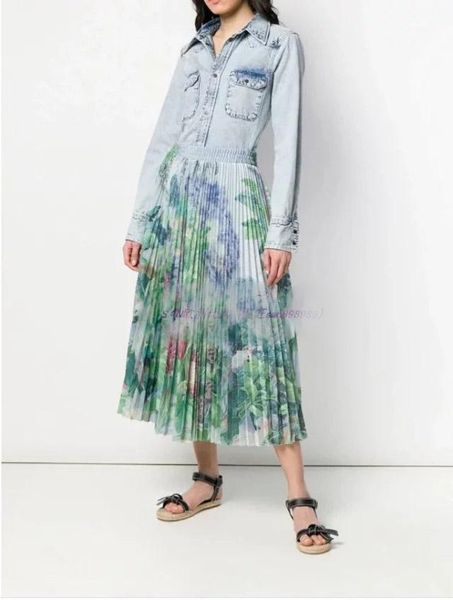 

skirts women skirt 19 autumn and winter pond moon color pleated skirt1, Black