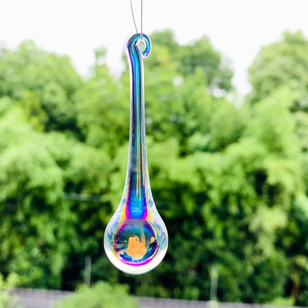 

2 5 10pcs 80mm colorful water drops crystals pendants for chandeliers crystal accessories suncatcher diy hanging home decor h jllczv