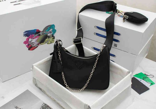 

2021 fashion hobo three in one women's nylon underarm messenger shoulder bag