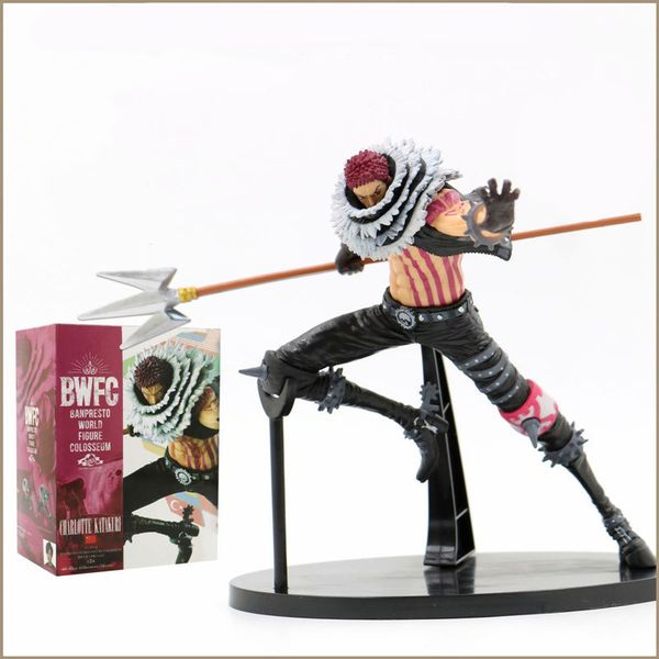 

anime figure one piece koa king of artist charlotte katakuri pvc action figure collectible model toy gift toys for children t200704