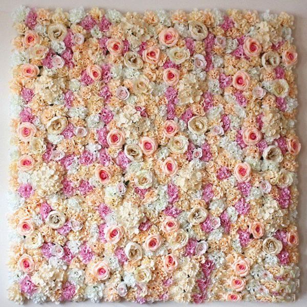 

60x40cm artificial silk rose flower wall wedding christmas decoration decorative silk hydrangea wedding decoration backdrop