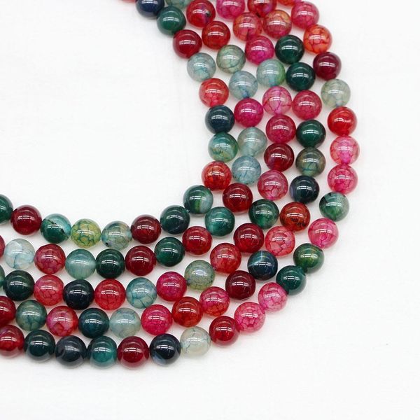 

1strand lot natural stone tourmaline agates bead round gem loose spacer beads for jewelry making findings diy bracelet wholesale h bbyzks