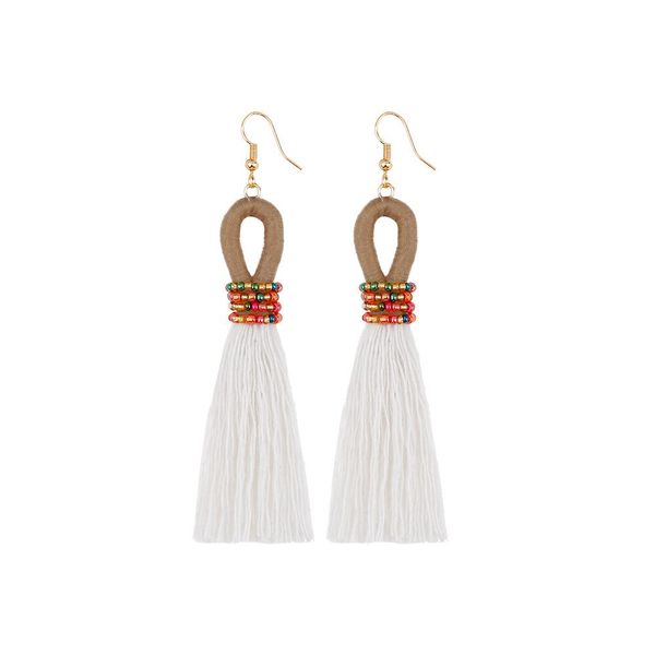 

1 вария богемия хлопчатобумажная нить кисточкой оревных серьги diy ювелирные изделия декоративные аксессуары ключей цепь ремесленные бусы ки