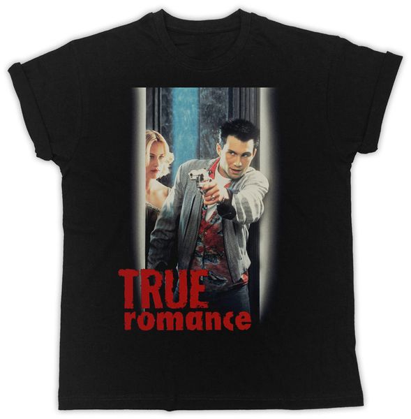 

cool true romance movie poster tshirt black mens t shirt cotton customize tee shirt sport hooded sweatshirt hoodie
