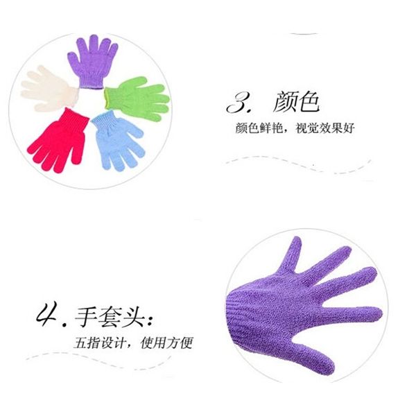 

shower factory price exfoliating glove bath skin body loofah sponge mitt scrub massage spa