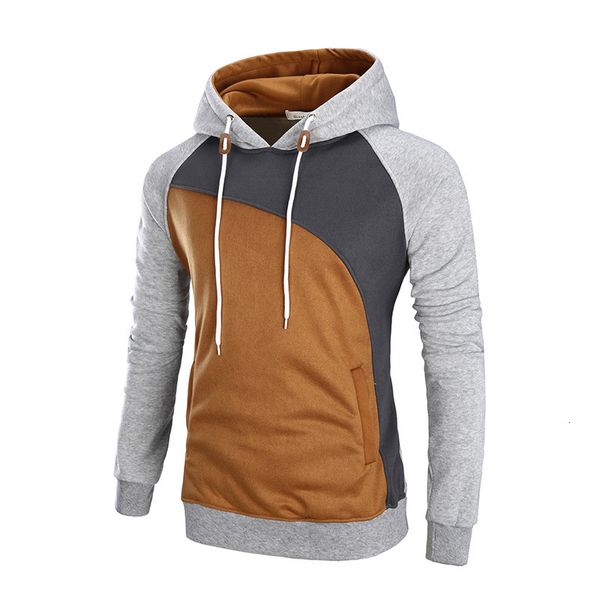 

2021 new casual hoodie hooded thick patchwork long sleeve mens sweatshirt new streetwear hip-hop fashion hoodies men clothing jkh3, Black