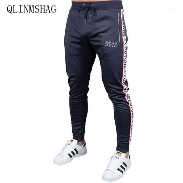 

qlinmshag 2019 scle-toned spring and autumn men's athletic pants new style men's running pants fitness night running1, Black
