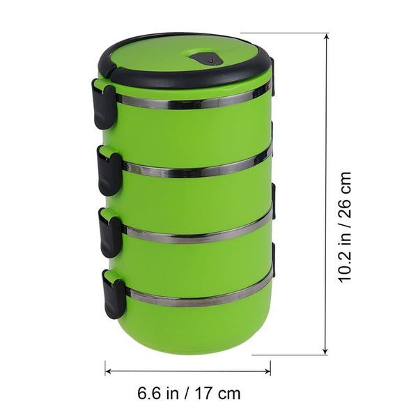 

green box tiers контейнер для хранения четыре из нержавеющей lunch food boxes стали термическая замок изолированный bbyvwu garden2010