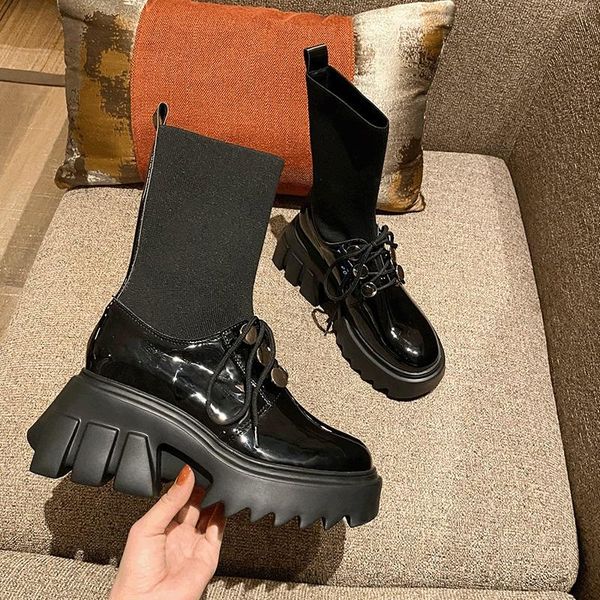 

boots women shoes platform for woman demonia gothic ankle black 2021 chunky