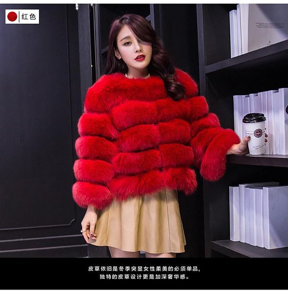 

quality wholesale women's clothing imitation joining together the new fur coat mao new cultivate morality short paragraph, Black