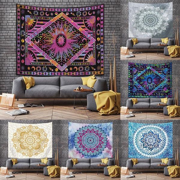 

mandala wall hanging tapestry boho wall decor polyester farmhouse decor tapestries hippie colorful witchcraft supplies1