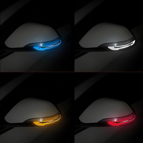 

2pcs per set car reflective sticker rearview mirror warning tape safety reflective strips secure reflector stickers decal