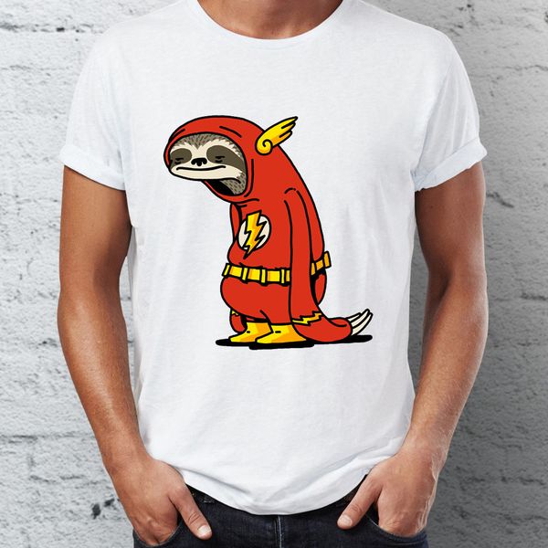

men's t shirt funny flash the neural sloth awesome animal tee sport hooded sweatshirt hoodie