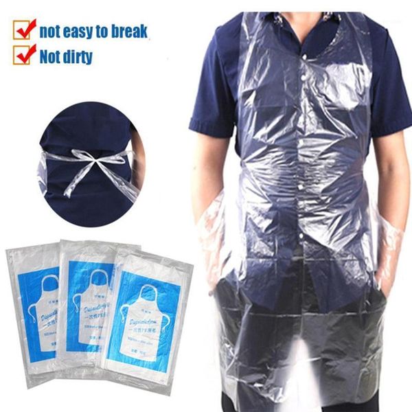 

25pcs/set disposable transparent aprons pe plastic kitchen waterproof oil proof aprons for household kitchen supply1