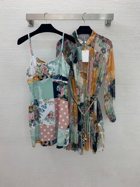 

1110  2022 runway dress spring summer brand same style empire long sleeve crew neck womens dress mid calf fashion weini, Black