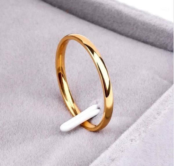 

titanium steel rose gold anti-allergy smooth simple weddings couples ring bijouterie for man or woman gift1, Silver