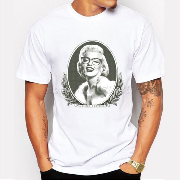 

2018 summer marilyn monroe retro style printing male fashion short sleeve casual customized boy sport sweatshirt hoodie t shirt