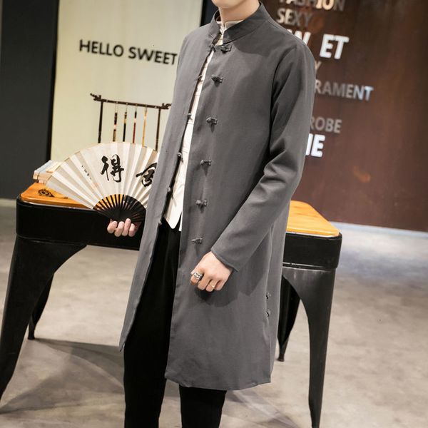

2021 new men's casual chinese style thicken warm windbreaker coat man long sleeve jackets male clothing 4zvf, Black;brown