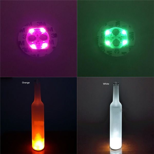 

led бутылки вина наклейка декора 6cm кубок круглого цветного light пастер champagne bar party украшение наклейка 2 4bk g2