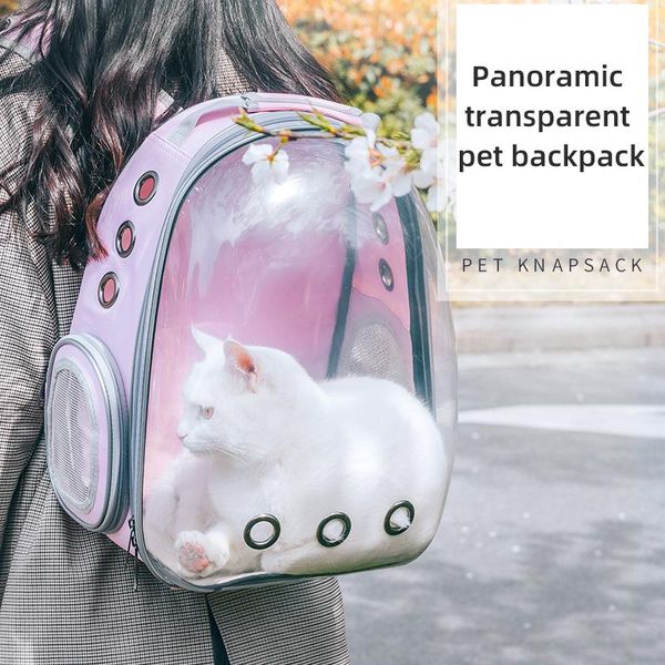 

cat carrying travel bag breathable transparent pet carrier bag dog cat backpack