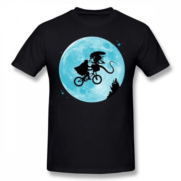 

hkfz e.t cartoon print e.t. vs aliens classic mens short sleeves funny graphic 6xl casual tshirt sport hooded sweatshirt hoodie men t shirt